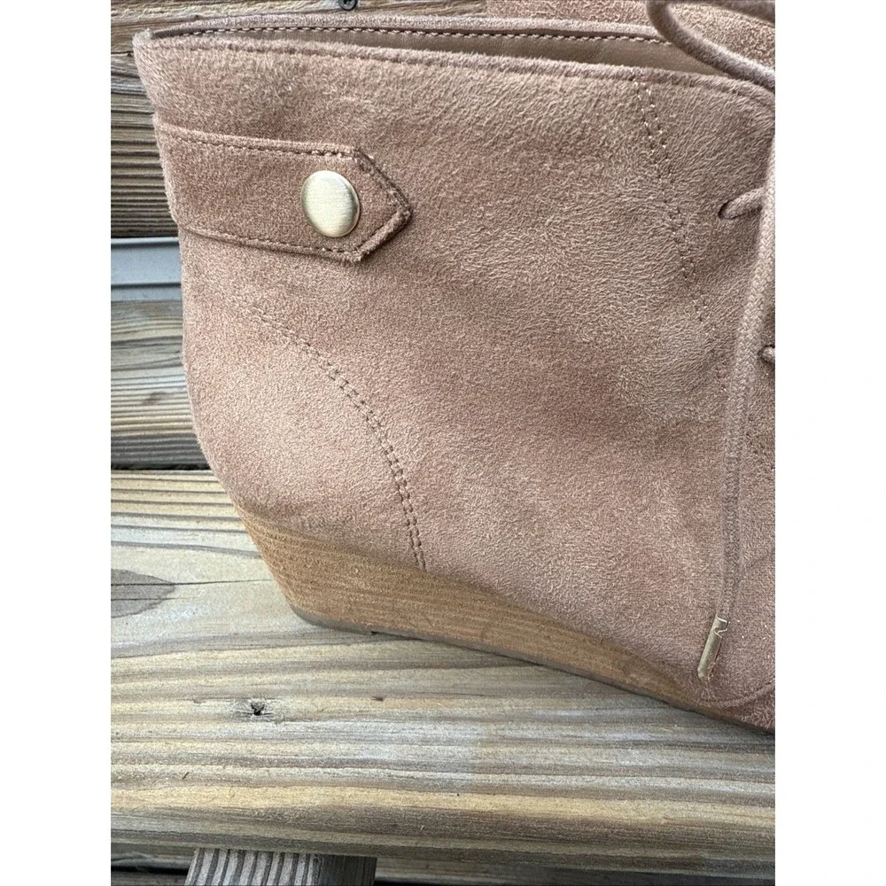 Dr. Scholl's Conquer Military Durable Utilitarian Chic Vegan Ankle Wedge Bootie